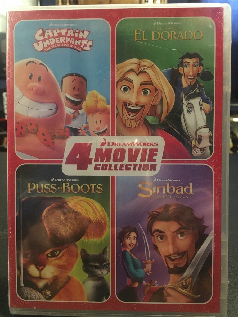 Dreamworks Movie Collection El Dorado Sinbad Puss in Boots C