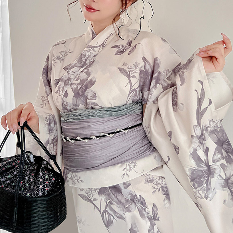 [希少本]Die schönsten Kimonos Kimono Yukata Separate One-piece Dress 3-Piece Set Kyoto