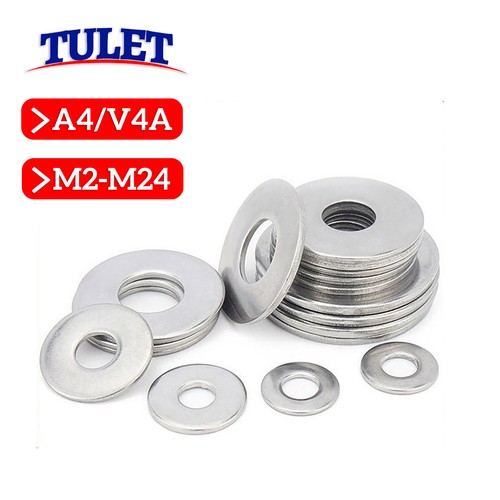 Arandelas acero inoxidable DIN 125 V4A M2 - M24 arandelas forma A ISO 7089 - Imagen 1 de 4