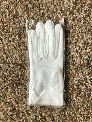 White Gloves Children's Unisex Large Ages 7-9 100% Cotton Parade Choir Gloves - Afbeelding 1 van 2