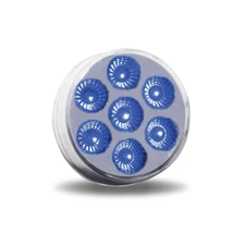TRUX TLED-2HXRB 2.5" RED MARKER TO BLUE AUXILLARY ROUND LED LIGHT 7 DIODES