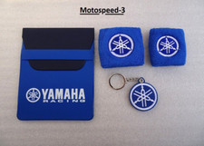 porta documenti  yamaha  blu + polsini   + portachiavi + chiave