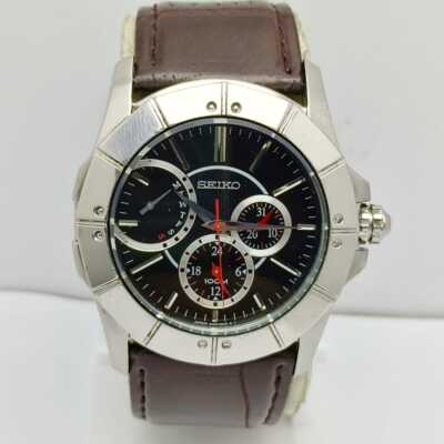 Seiko Lord Retrograde Date 5Y66-0AR0 Black Dial SNT027