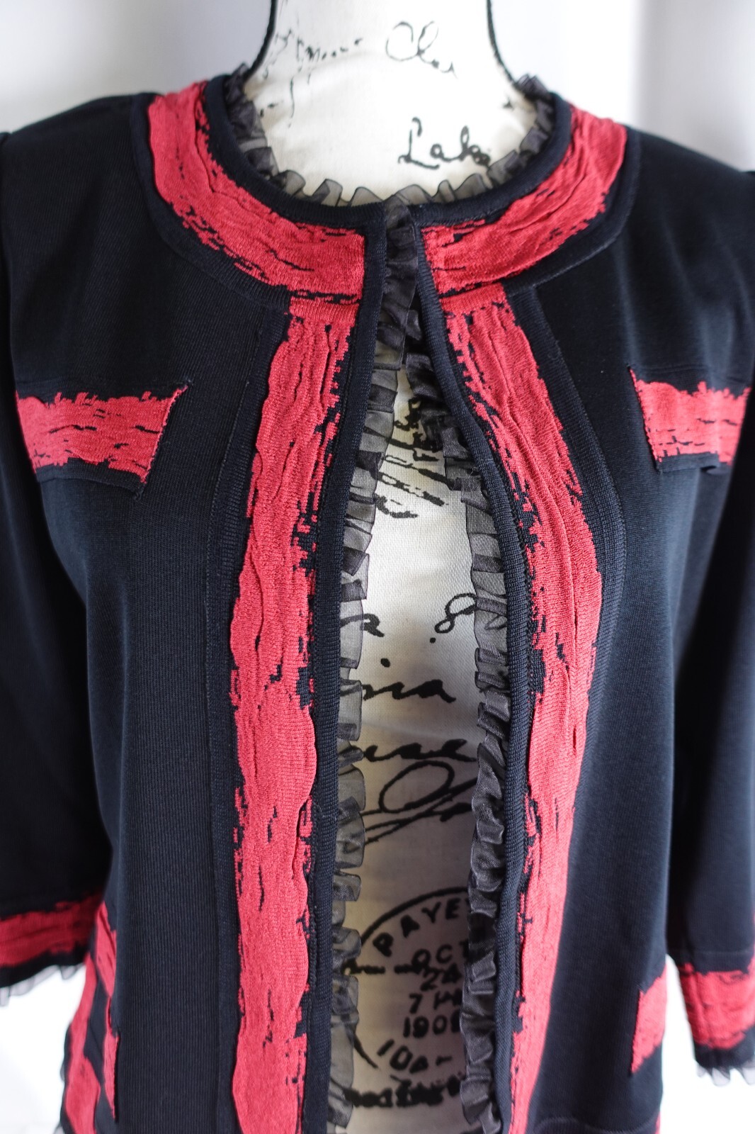 Ming Wang Womens Hook Loop Blazer Jacket Size Med… - image 11