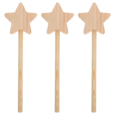  3 Pcs Star Fairy Stick Kind Unfertiger Feenstab Feenstäbe Für DIY