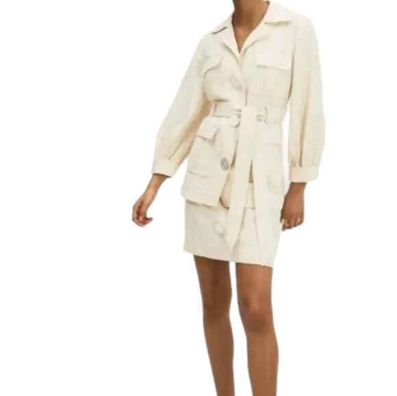 KATE SPADE Women's White Luxe Twill Jacket US Size 14 thumbnail 7