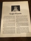 1977 SERGIO FRANCHI Concert Tour Program Illustrated Souvenir Booklet — photo 3