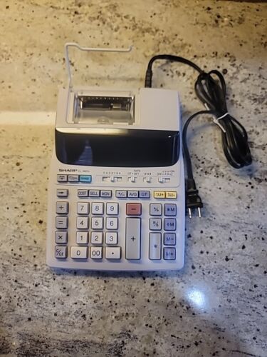 Sharp EL-1801V 12 Digit, 2 Color Compact Printing Calculator Pre-Owned - Picture 3 of 5