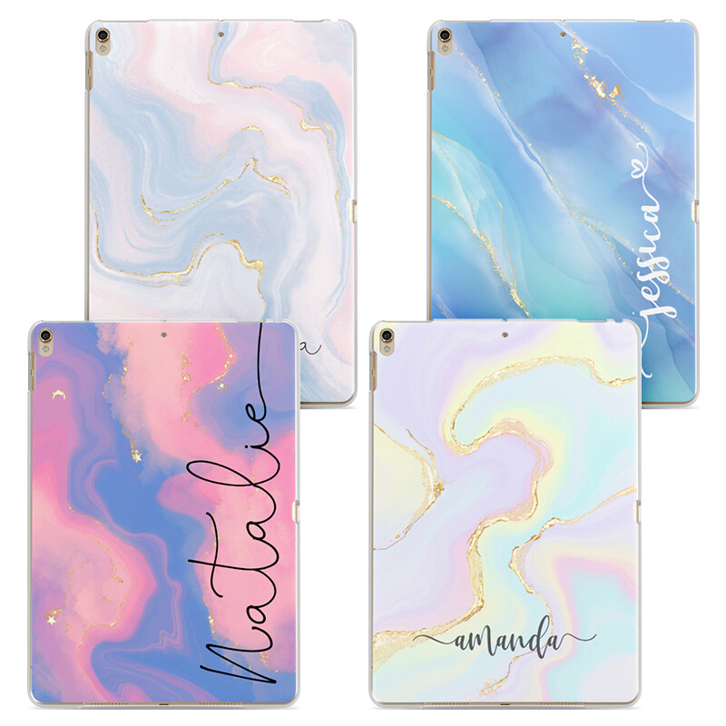 Personalised iPad Case Marble Cases Cover with Name for iPad Air