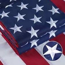 US American Flag 3x5 Made in Luxury Embroidered United States Flag Outdoor USA