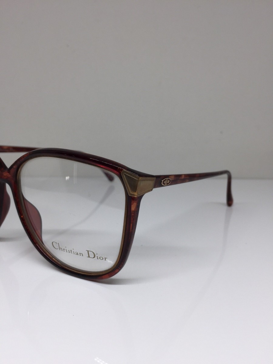 New Vintage Christian Dior 2546 Eyeglasses C. 30 Carnelian & Gold