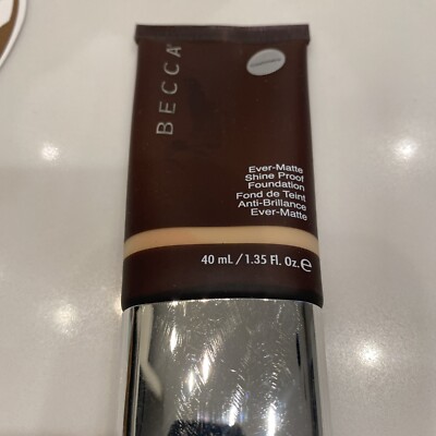 Becca EVER MATTE SHINE PROOF FOUNDATION Cashmere Color 1.35 OZ NWOB