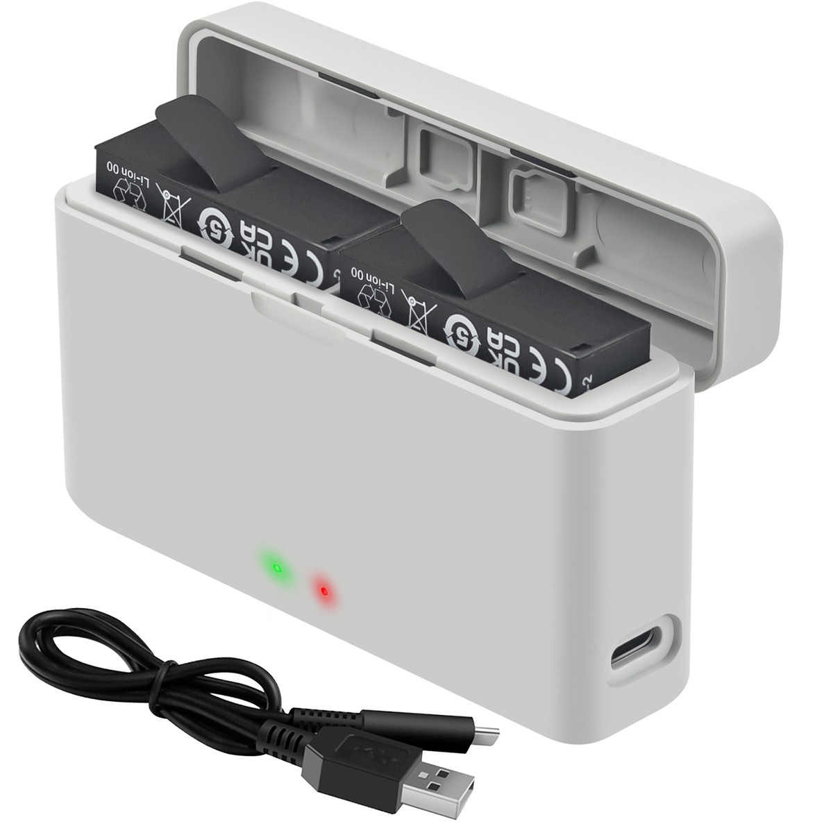 Adicop 7710 mAh Power Bank compatibel met Insta 360 Ace Pro2/ace Pro, 3 Slots Snellader Accessoires voor Insta 360 Ace Pro2/ace Pro Batterij ( Batterij niet inbegrepen