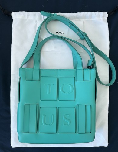 TOUS Damas Collection Medium Turquoise Shoulder Crossbody Handbag Bag Dust Cover - Picture 7 of 24