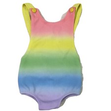 Vintage Carter's Baby Girl Rainbow One Piece Swimsuit Size 18M Pink Purple