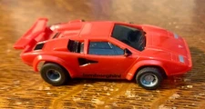 Tyco Slot Car Red Lamborghini Runs Well