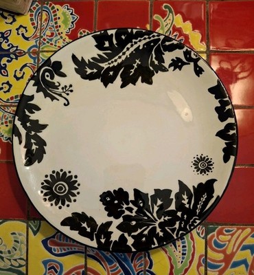 ONEIDA SILHOUETTE ROOSTER 3 DINNER PLATES 10 3/4'' Kim Poloson BLACK & WHITE SCR
