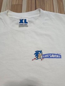 Vintage Sonic the Hedgehog 1990s Spinball Video Game Promo Sega Rare Shirt XL