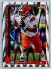 Mason Graham Topps Chrome Football Rookie Raywave Refractor Browns 302
