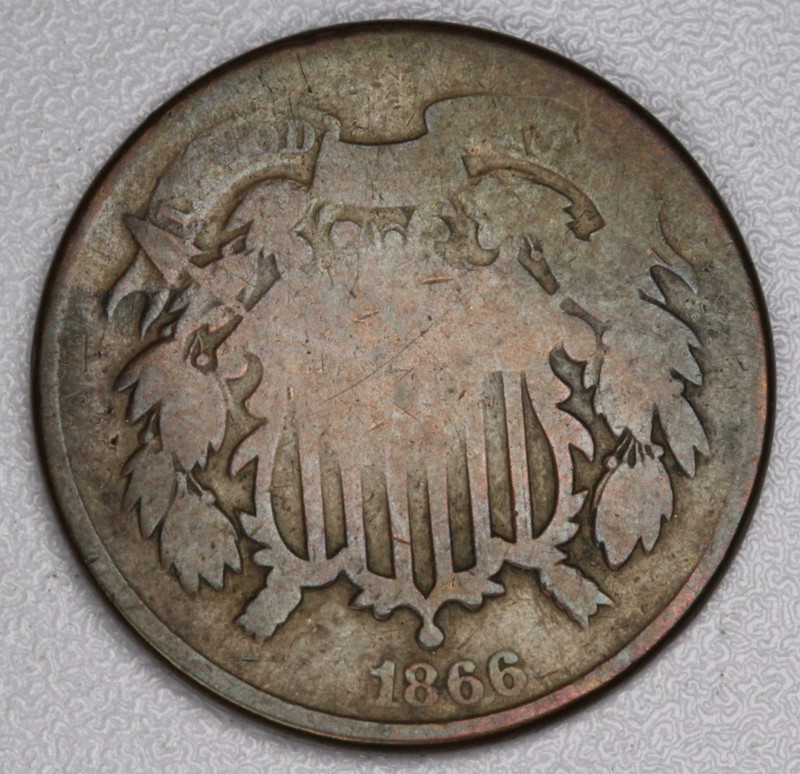 1866 Two Cent Piece 2C