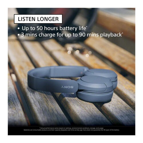 Sony WHCH520 Compact Easy Carrying Wireless Bluetooth On Ear Headphones Black - Picture 8 of 10
