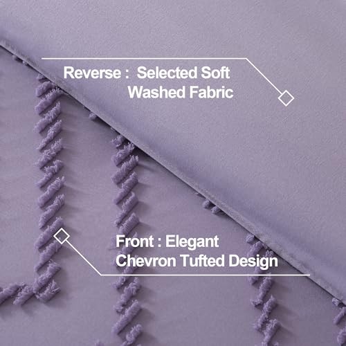 Purple Comforter Set King Size, Boho Girls Women King (104*90 in) 21 - Purple - Picture 6 of 8