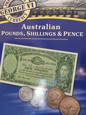 1949 Australian 1 Pound (R31) Coombs & Watt - Shillings Pence Folder Note Coins