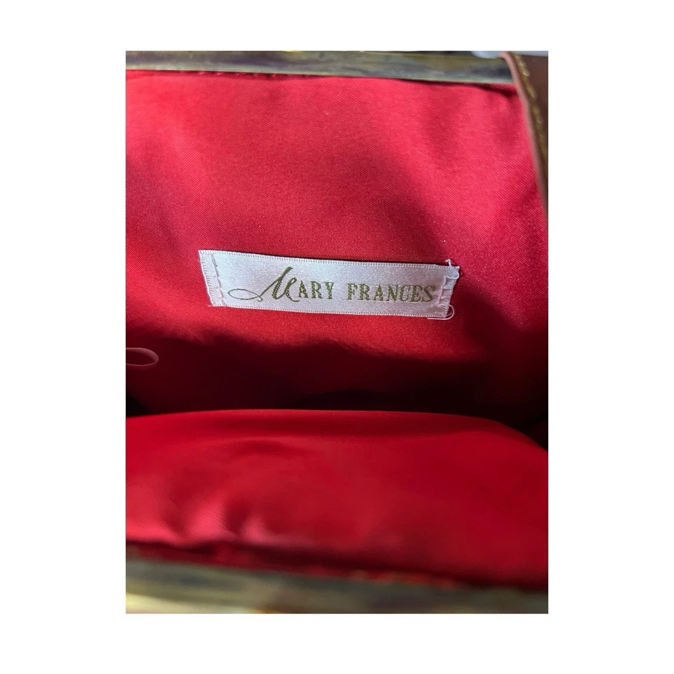 Bolsa de mão vintage MARY FRANCES designer tapeçaria cavalo com miçangas *Excelente* - Imagem 4 de 4