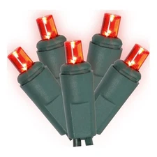 Vickerman 25' Wide Angle LED Color Box Christmas Twinkle Light Set in Red