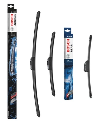 Kia Niro Wiper Blades Set Front + Rear 2016-2022 BOSCH AEROTWIN AR141S A300H - Image 1 of 4