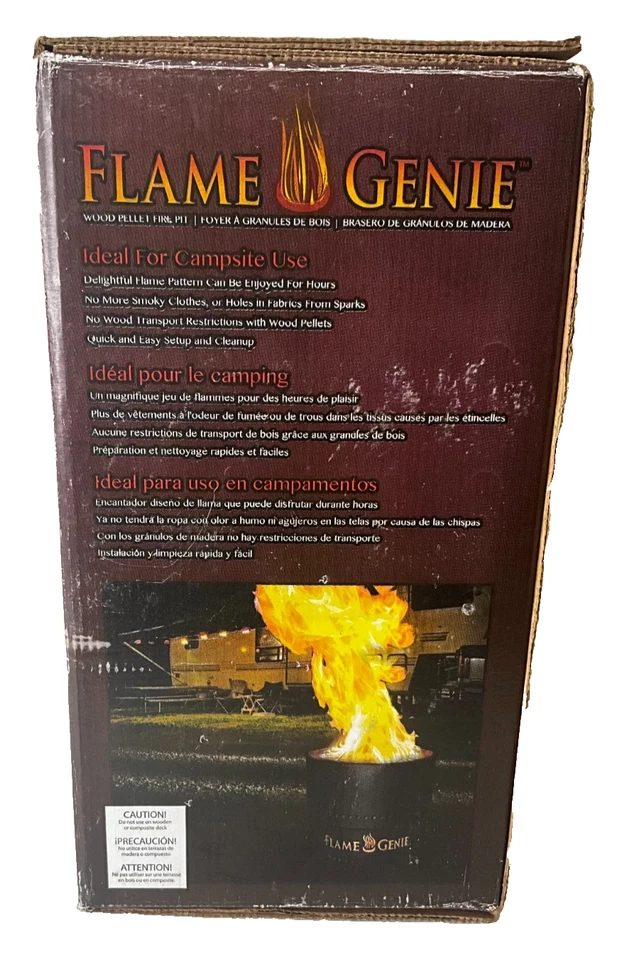 Flame Genie FG-16 Aleación de Acero Madera Pellet Fogata Negro Moderno - Envío Gratis Foto 2 de 4