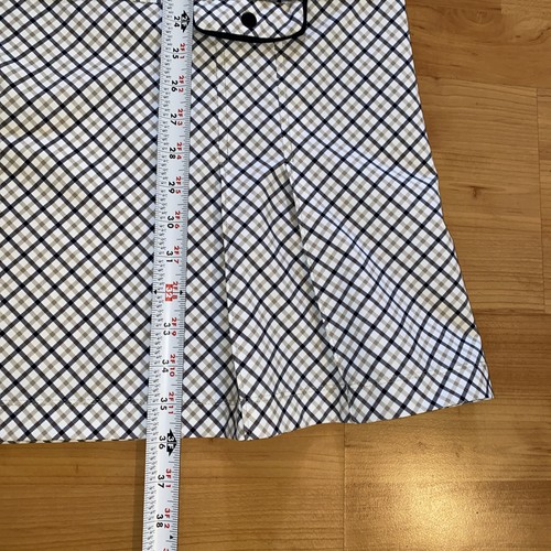Kinona Size XL Plaid Black Beige White Golf Dress Sleeveless Drop Waist - Picture 10 of 12