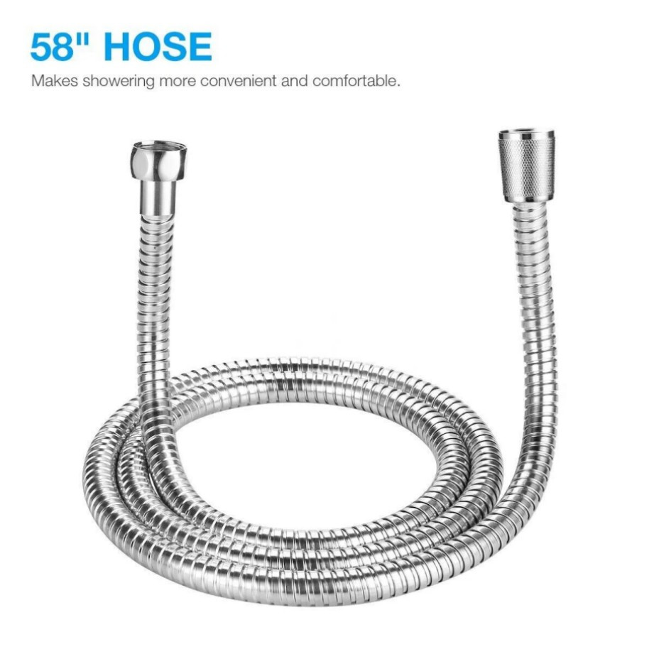 High Pressure Shower Head 5 Settings Handheld Shower Heads Spray 5 FT Hose+///