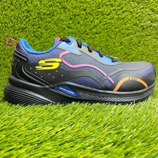 Skechers Carbix Womens Size 9 Blue Black Pink Composite Toe Safety Work Shoes