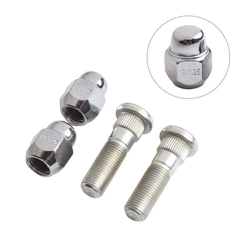 Premium Wheel Hub Bolt Stud and Lug Nut Kit for Forester 2009 2019 Silver color - Image 2 of 4
