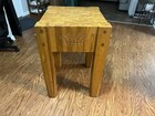 Brown Square Wood 21x21x30 Butcher Block Top, Carved sides with knife holders — photo 10