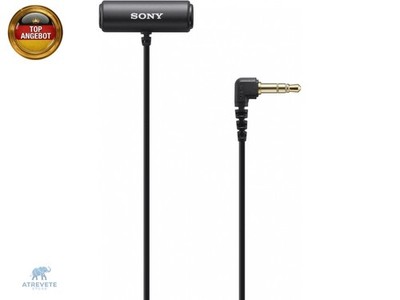 Sony ECM-LV1 Ansteckmikrofon mit Stereo-Tonaufzeichnung, Schwarz