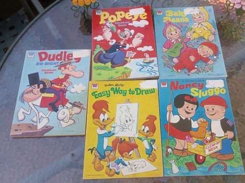 Vintage Whitman Coloring & Activity Books Lot of 5 - 1970s Only 3 Pages Colored