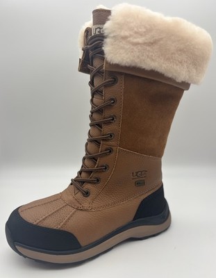 UGG WOMEN ADIRONDACK III TALL CHESTNUT LEATHER WATERPROOF BOOTS SIZE US 6.5 NIB