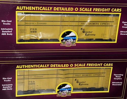 Coche frigorífico MTH Premier 20-94582 Pennsylvania 40’ con lados de acero escala O (paquete de 2) | Zustand: New