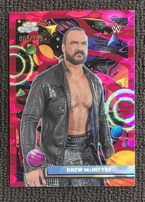 Drew McIntyre 2026 Topps Cosmic Chrome WWE Magenta Cosmos Refractor #005/299