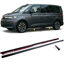 Seitenschweller Leisten Für VW T7 / Transporter 2024- L2 / Spoiler Schwarz Glanz