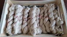 100g hanks of cotton single ply yarn for dying, knitting, weaving etc