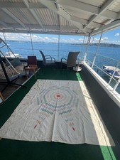 Vintage Hand-Quilted Lone Star Patchwork Quilt, 77x80 inches