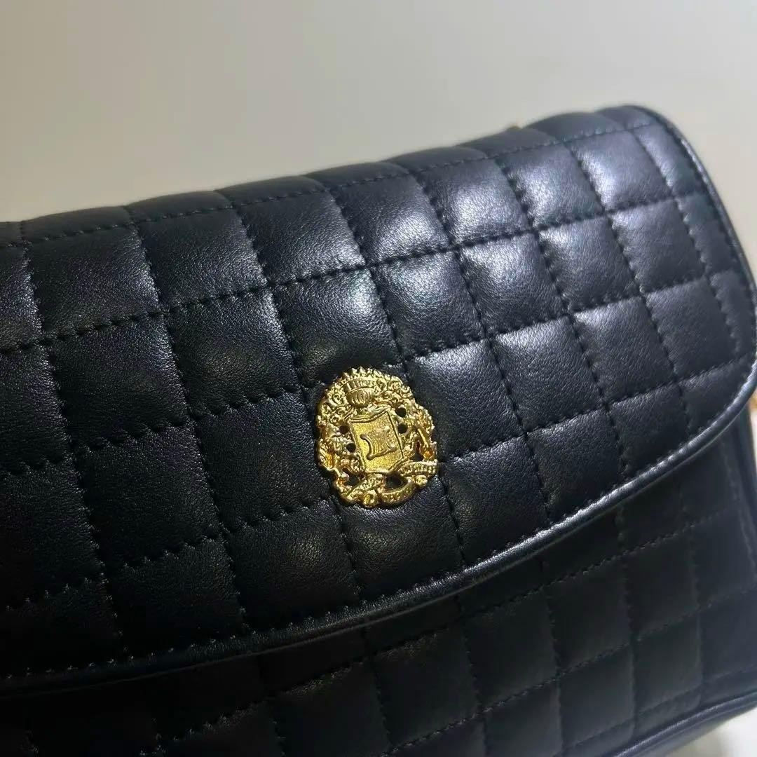 Rare  Celine Chain Shoulder Bag Triomphe Quilted image 5