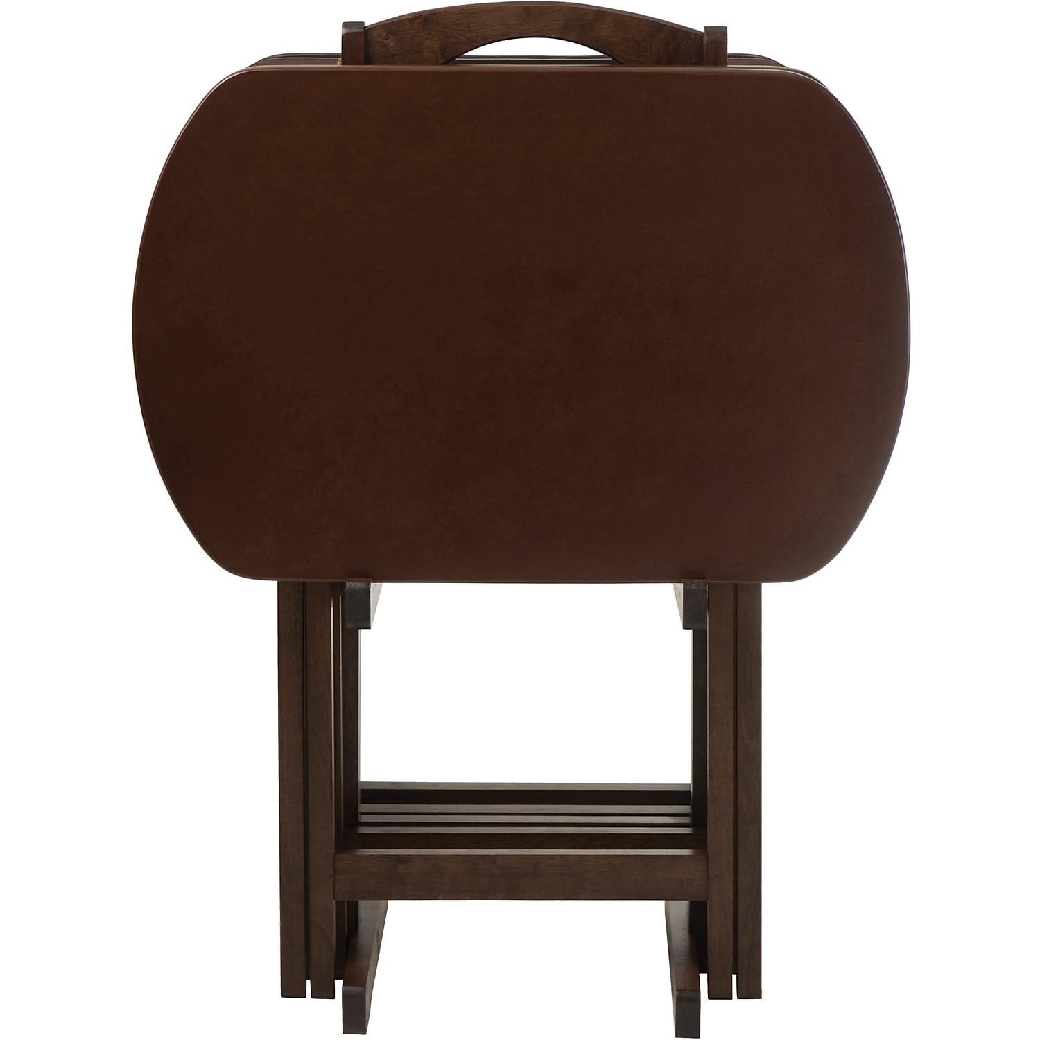 Wood TV Tray Set - Foldable, Portable Snack Tables for Livin