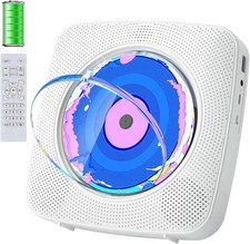 CD Player Portable Bluetooth Rechargeable: CD Players for Home with 1800mAh D...