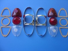 1953 Chevrolet Bel Air-210-150 Taillight Bezel Lens Kit W Gaskets-14 Pcs-new