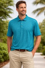 Peter Millar Men's XL Blue Summer Comfort Golf Polo Performance