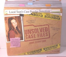 UNSOLVED CASE FILES Jamie Banks Case Cold Case Murder Mystery Game Opened